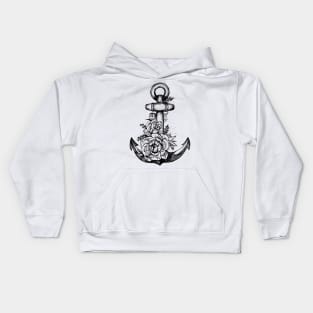 Floral Anchor Kids Hoodie